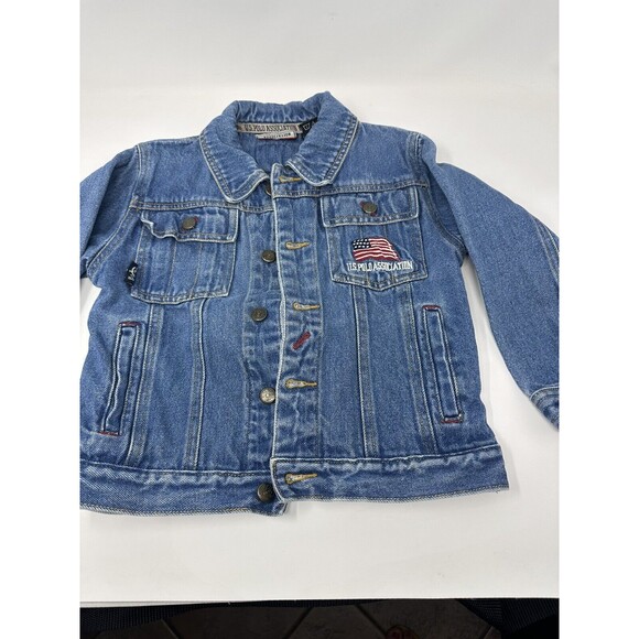 US Polo vintage 90’ kids Blue Jean Denim Jacket - Childs Size 4  great condition - Picture 3 of 9